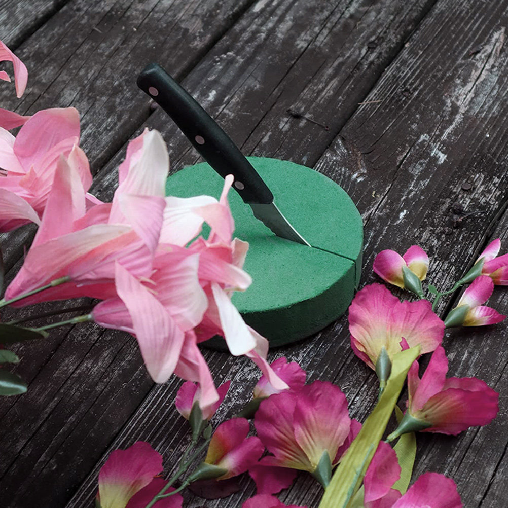 Easy Florist Supply - 10Pcs Round Flower Mud Florist Block