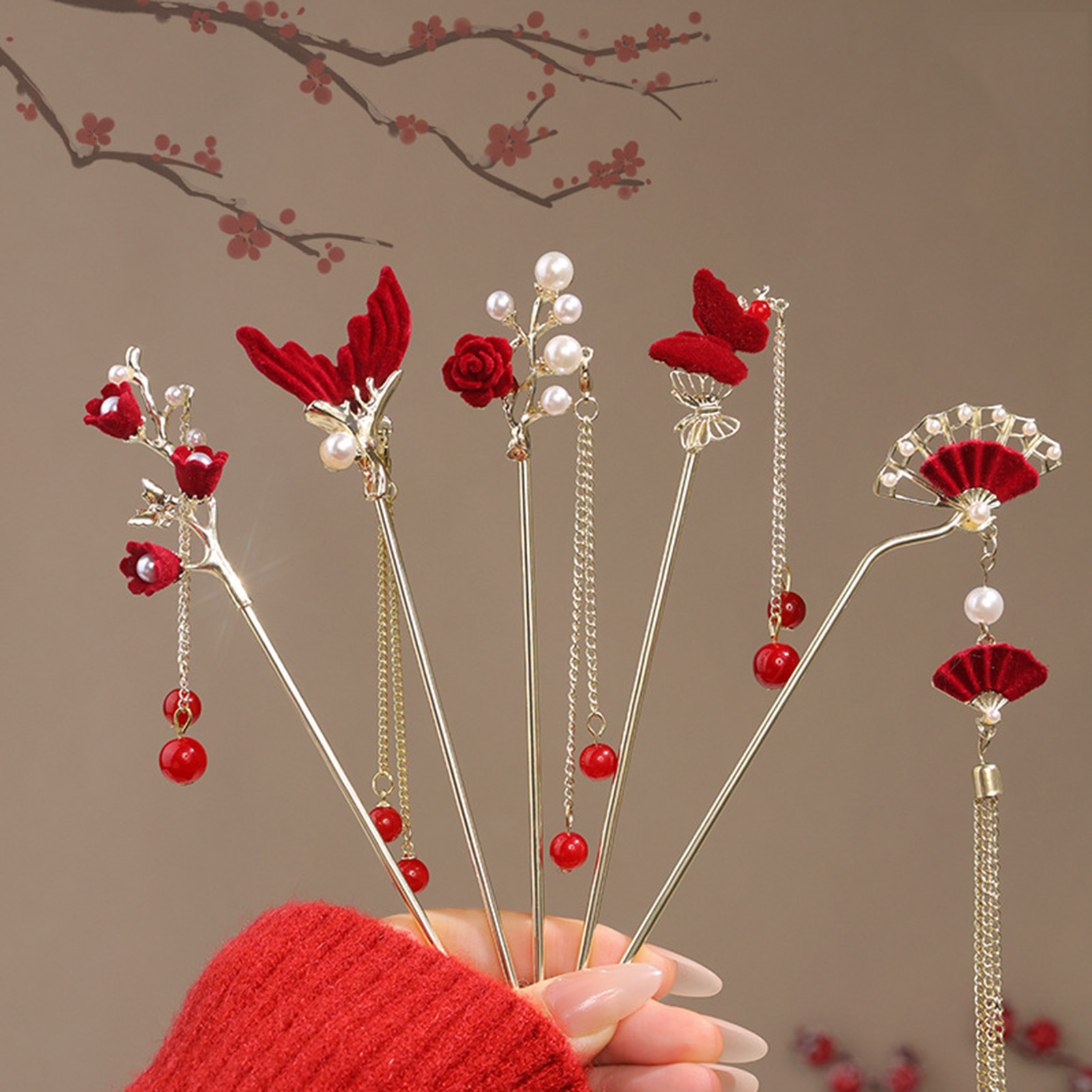 Chinese Style Rose Flower Hair - огляд і ціна Supply Florist