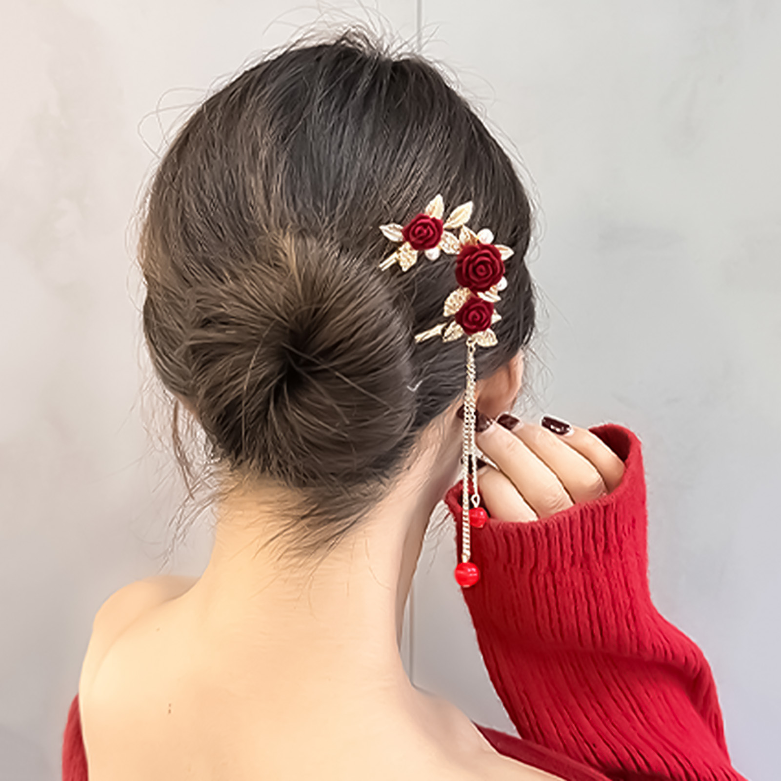 Chinese Style Rose Flower Hair - огляд і ціна Supply Florist