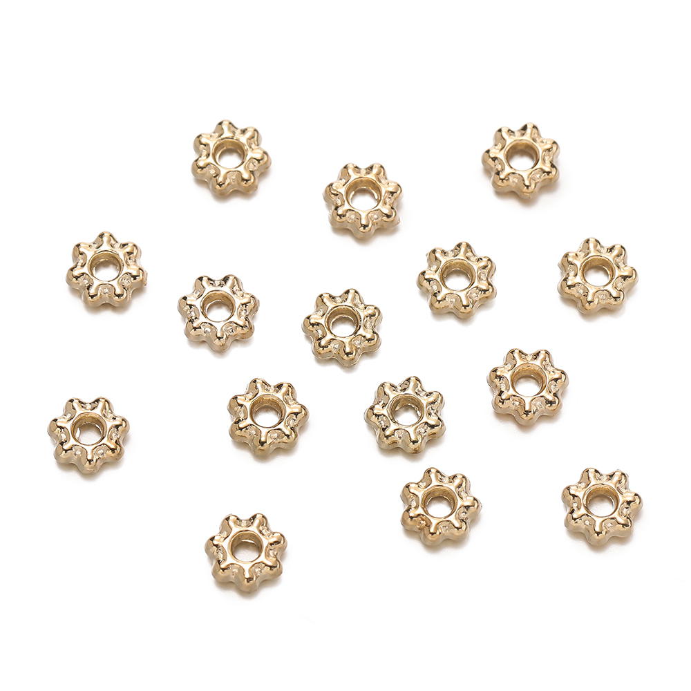 200Pcs 4/6mm Alloy Snowflake B - огляд і ціна Supply Florist