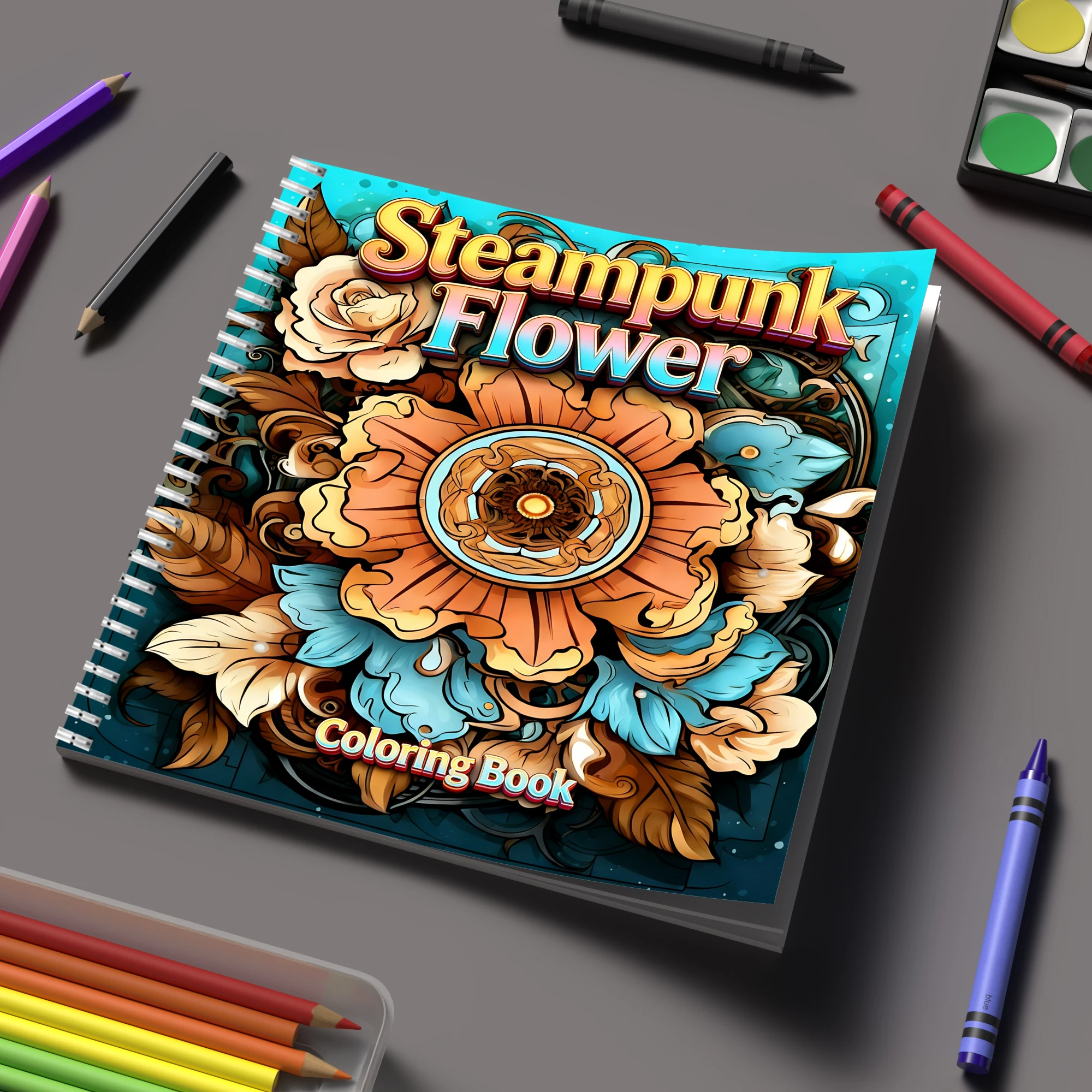Coloring Book Steampunk Flower - огляд і ціна Flower Supply